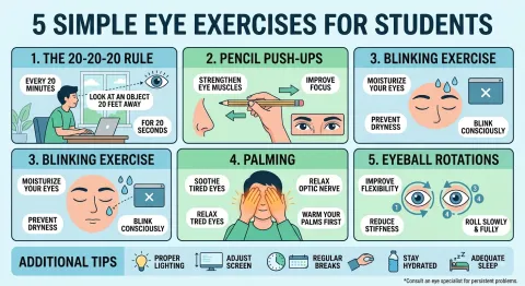 How to Relax Your Eyes During Exams: Effective Exercises